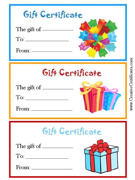 make your own gift certificates printable